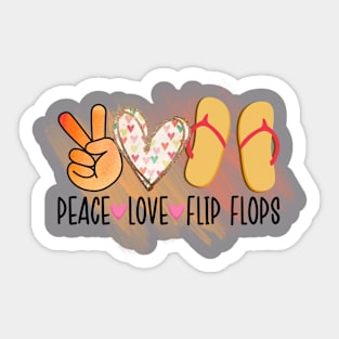 Peace Love and Flip Flops Sticker